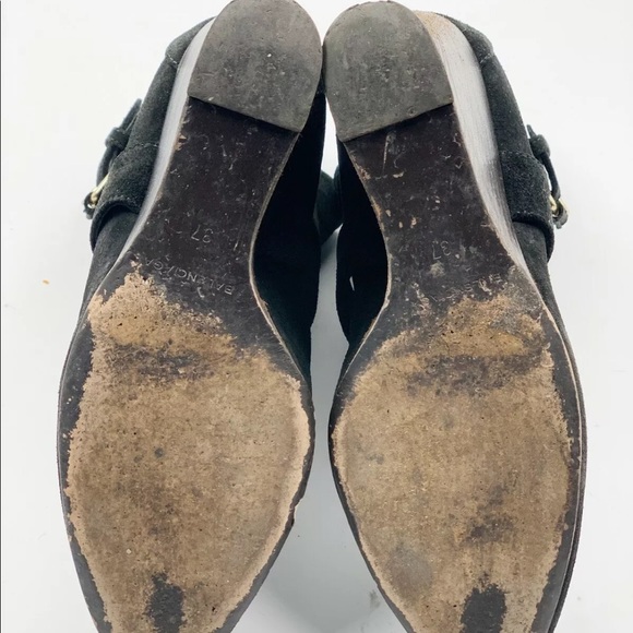 BALENCIAGA Black Suede Wedge Boots - 7 - Picture 9 of 12